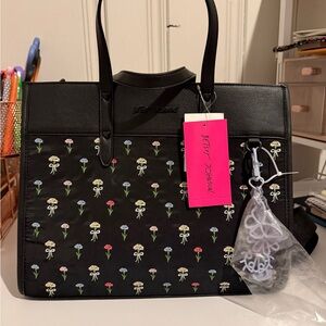 Betsey Johnson Floral Tote Bag